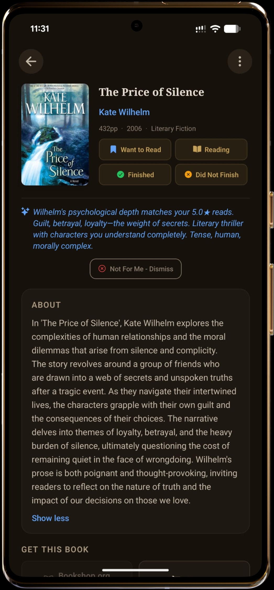 Forewords recommendation view